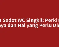 Jasa Sedot WC Singkil: Perkiraan Biaya dan Hal yang Perlu Dicek