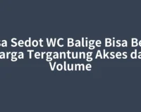 Jasa Sedot WC Balige Bisa Beda Harga Tergantung Akses dan Volume